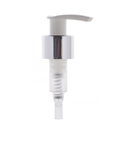 PP pump white and silver, thread 24/410