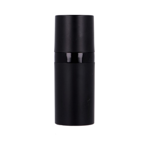 Airless PP czarny 15 ml, pompka czarna, nasadka czarna