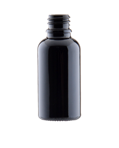 Bottle 30 ml, glass, black, DIN 18
