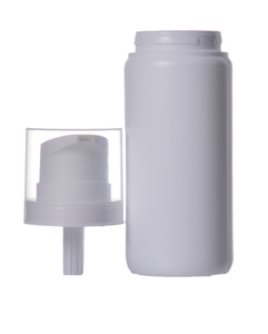 Airless PP biały 100 ml, pompka PP biała, nasadka bezbarwna