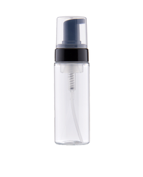 Bottle, 150 ml, clear PET, Black foam pump