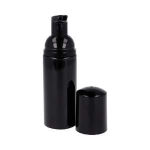Black PET bottle 60 ml, black pump PP, black cap PP