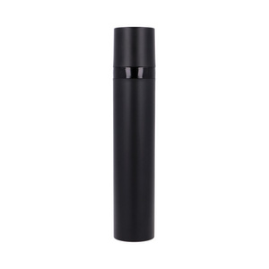 Airless czarny matowy PP 50 ml, pompka czarna błyszcząca, nasadka czarna
