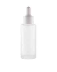 Glass bottle with pipette 50 ml, colorless, frost effect