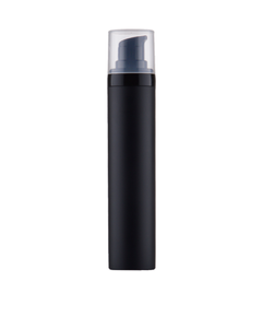 Airless czarny matowy PP 50 ml, pompka czarna błyszcząca, nasadka bezbarwna