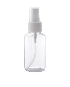 Bottle 50 ml, clear (transparent), Atomizer PP, PET