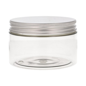 Jar 250 ml clear RPET 89/400 Alu silver cap