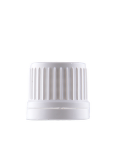 White HDPE cap, neck DIN 18