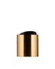 Disc top black PP, 24/410 gold aluminium collar