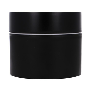 Słoik 200 ml PP czarny, biały termos, Nakrętka PP czarna matowa