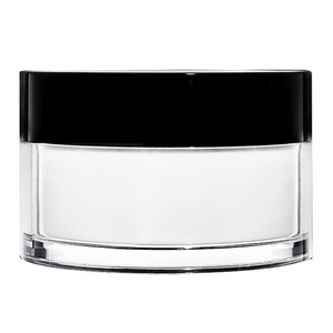 Słoik 200 ml biały PP/PS, Nakrętka czarna PP/PS