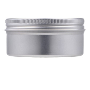 Silver aluminium jar 100 ml with lid