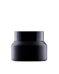 Matte black glass jar 30 ml, Black lid