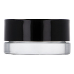 Clear glass jar 5 ml Black PP lid