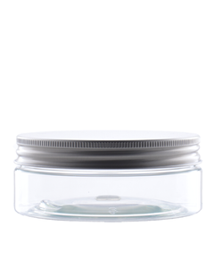 PET jar clear 200 ml, Silver aluminum cap