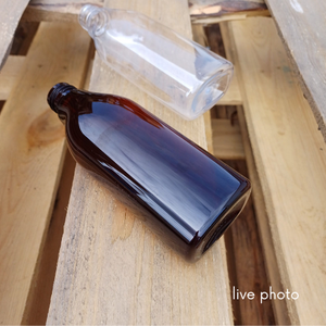 Butelka Shoulders Oval 400 ml, brązowa, PET, 28/410