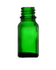 Green glass bottle 10 ml, DIN 18 thread