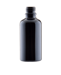 Butelka 50 ml, szklana, czarna, DIN 18