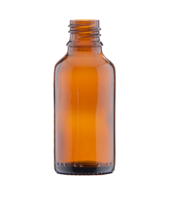 Butelka 30 ml, szklana brązowa, DIN 18