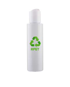 100 ml bottle, white, RPET, 24/410
