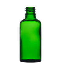 Butelka 50 ml, szklana zielona, DIN 18