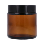 Jar 100 ml Glass amber, lid black