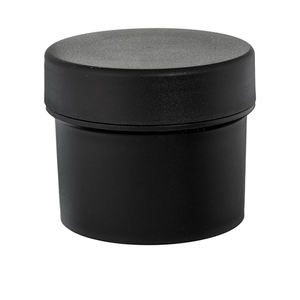 Słoik PP czarny 50 ml, Nakrętka PP czarna