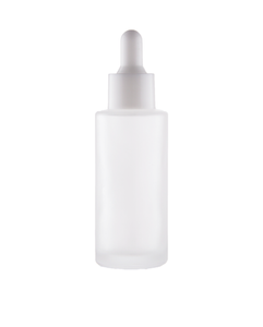 Glass bottle with pipette 50 ml, colorless, frost effect