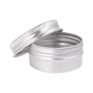 Silver aluminum jar 30 ml, Silver aluminum cap 