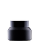 Matte black glass jar 30 ml, Black lid