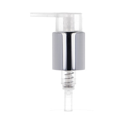 Pump, natural , silver aluminium colar, PP, 24/410, Tube 200 mm