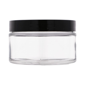 Jar 200 ml Clear glass, PP cap black