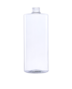 1000 ml bottle, clear (transparent), PET, 28/410