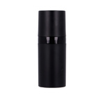 Black PP airless 15 ml, black pump, black cap