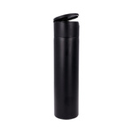 Bottle 250 ml, black, RHDPE, Flip-top black matt PP