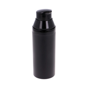 Airless czarny matowy PP 50 ml, pompka czarna błyszcząca, nasadka czarna