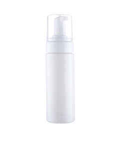 150 ml white PET bottle, Foam pump white, Clear cap