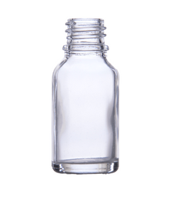 Bottle 15 ml, clear (transparent) glass, DIN 18