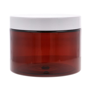 Słoiki PET brązowy 500ml, Nakrętka PP biała