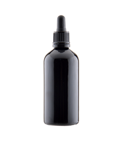 Butelka 100 ml, szklana czarna, DIN 18