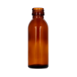 Butelka 100 ml brązowa, Szkło 28/410