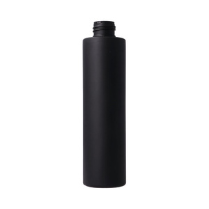 Butelka 200 ml, czarna matowa, HDPE z efektem Soft Touch, 24/410