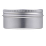 Silver aluminium jar 100 ml with lid