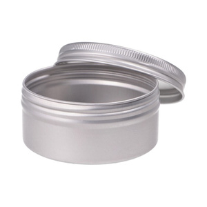 Silver aluminium jar 100 ml with lid