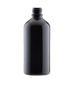 Butelka 100 ml, szklana czarna, DIN 18
