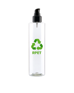 Clear RPET bottle 250 ml, neck 24/410