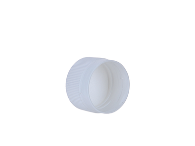 PP nut white, thread 28/410 with guarantee ring