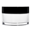 Słoik 200 ml biały PP/PS, Nakrętka czarna PP/PS