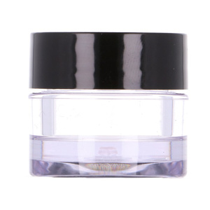Clear PET jar 7 ml, black PP lid