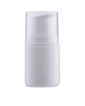White PP airless 50 ml, white PP pump, clear cap
